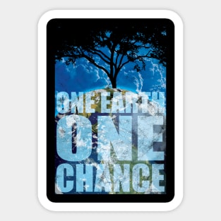 One Earth Save Earth Bring Change Sticker